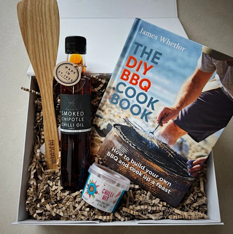 DIY BBQ Cook Book, Chilli Oil, Chilli Salt & Cook Spoon Hamper