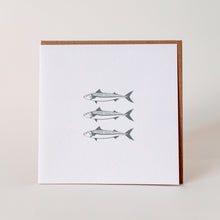 Load image into Gallery viewer, Three Mackerel Greeting Card
