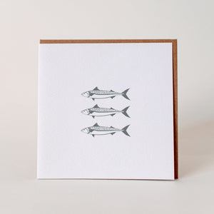 Three Mackerel Greeting Card