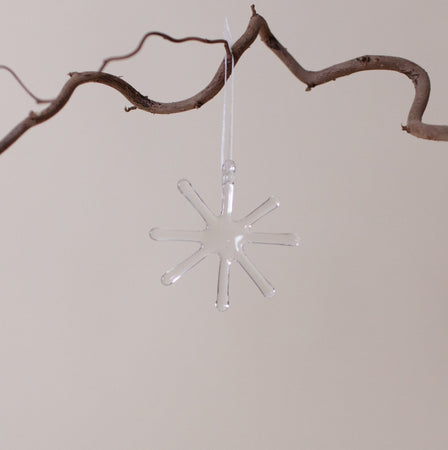 Glass Snowflake Christmas Decoration