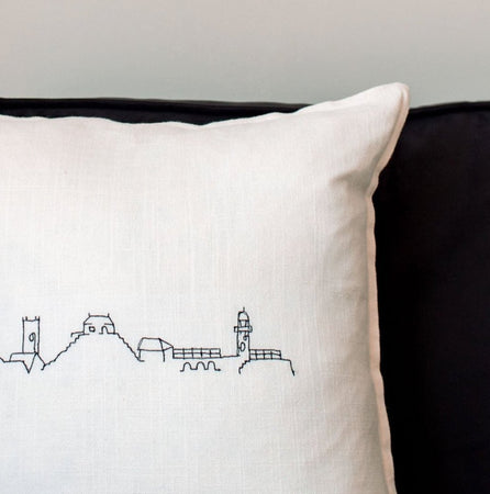 Cream St. Ives Skyline Linen Cushion