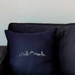 Navy St. Ives Skyline Cushion