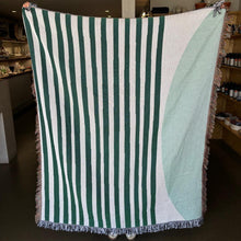 Load image into Gallery viewer, Unique woven blanket based on shapes and colours of St Ives Cornwall -beach blanket 
