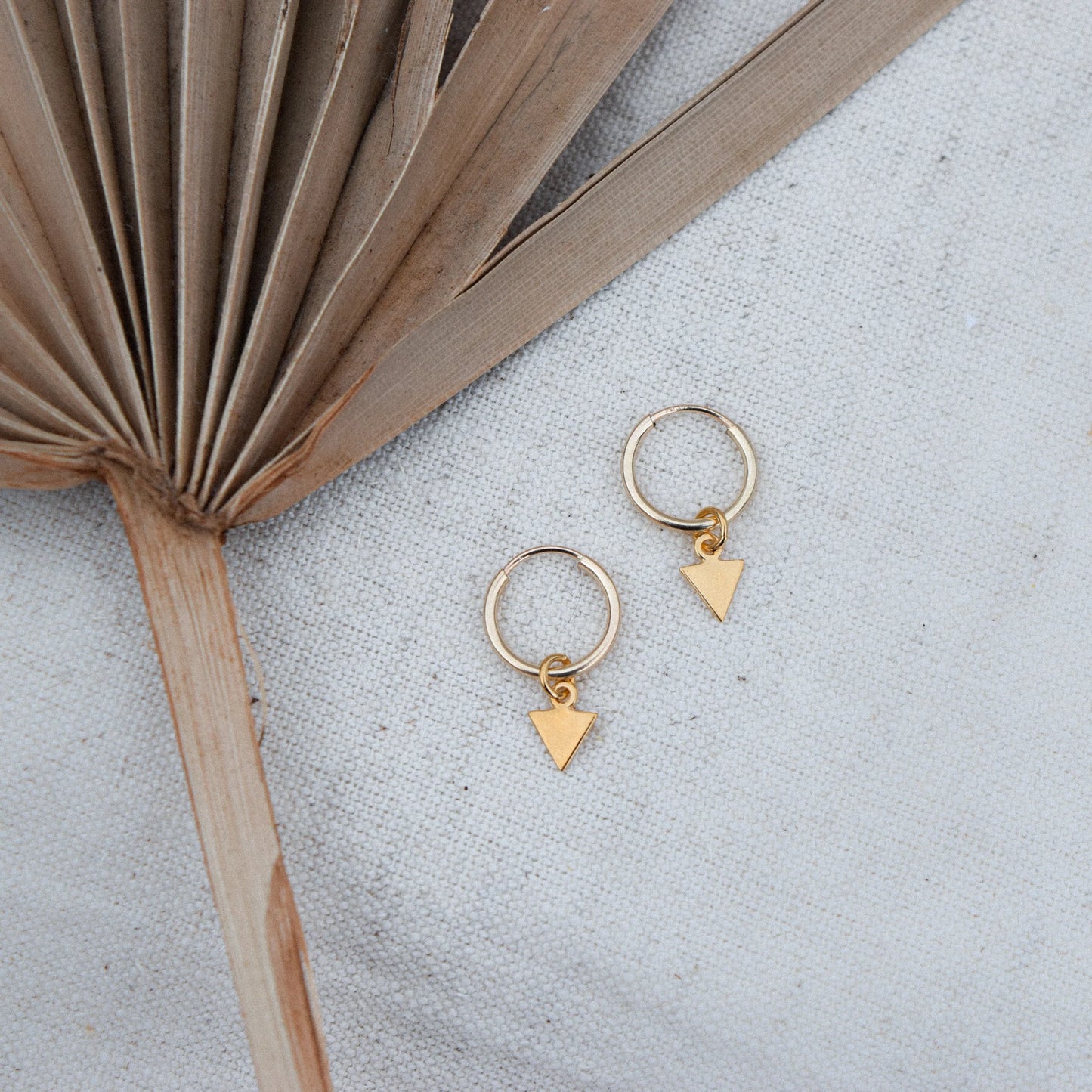 Gold Arrow Hoop Earrings