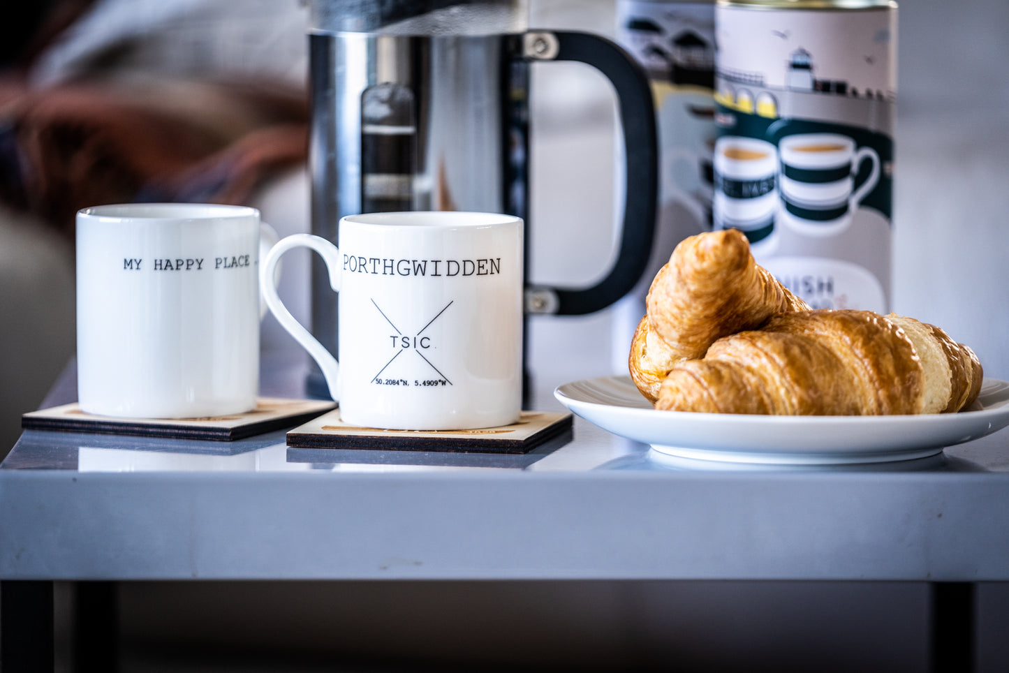 My Happy Place 'Porthgwidden' China Mug - The St. Ives Co. Cornwall Cornish Souvenir Holiday beach Gift Present Quality Best Tea Coffee Drink Mug Cup 