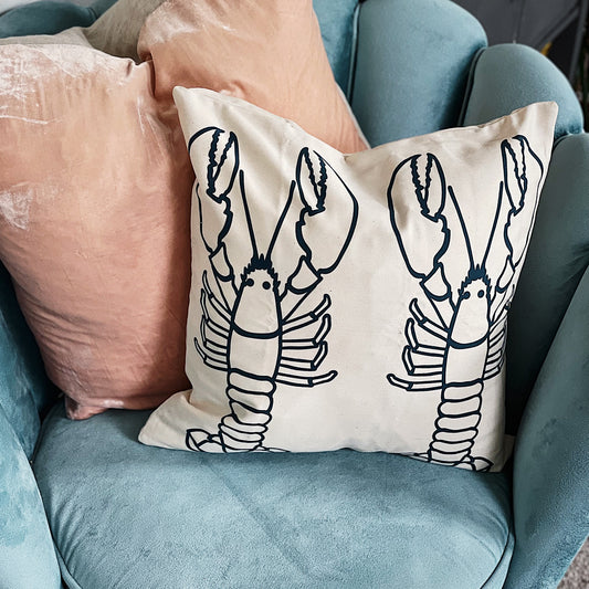 Teal Lobster Cushion